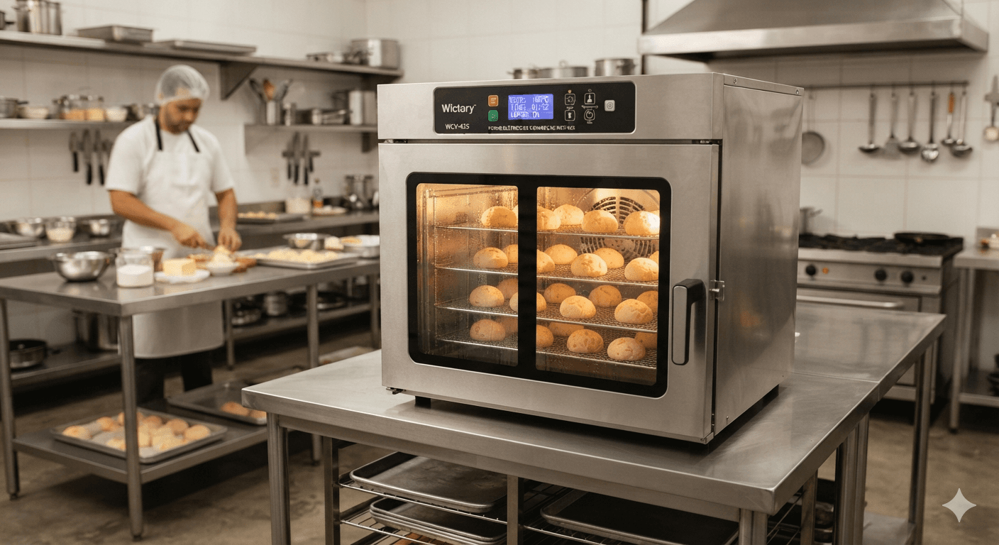 Imagem da campanha Forno semi-industrial elétrico de convecção com vapor 60 litros 4 esteiras